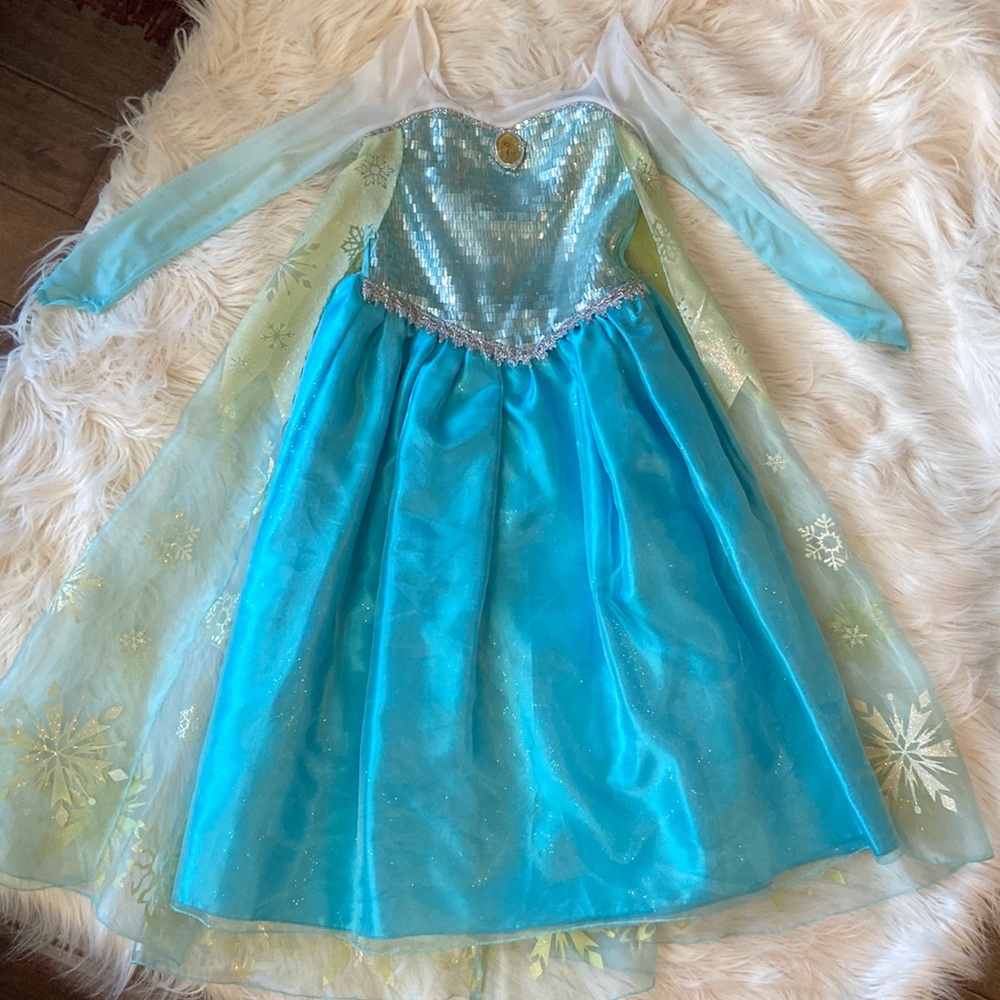 DISNEY AUTHENTIC FROZEN MOVIE ANNA BEJEWELED SPARKLING DRESS SIZE 10